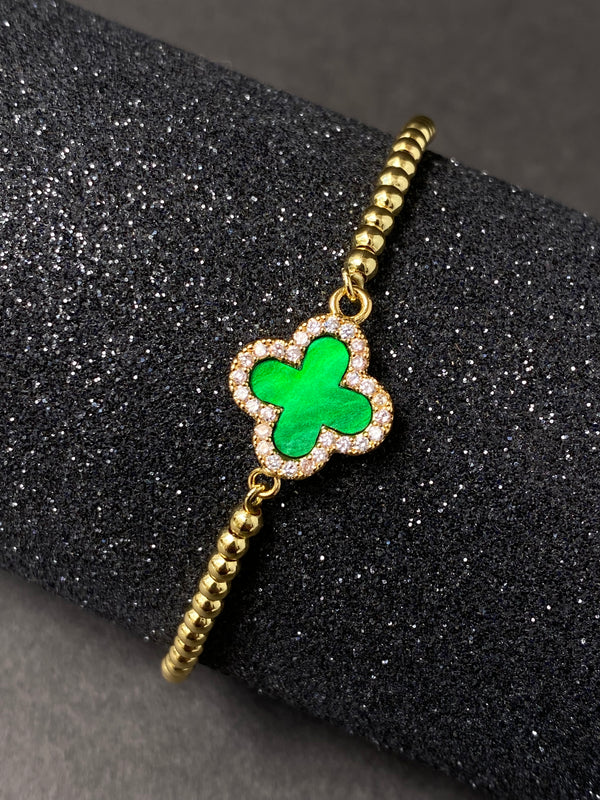 PULSERA CLOVER GREEN